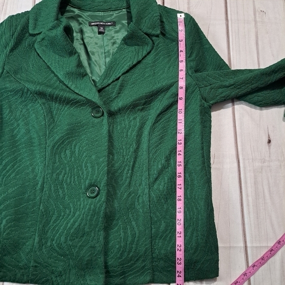 Briggs New York Green Blazer 1X - Picture 7 of 12